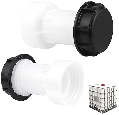 IBC Tank Zubehör IBC Adapter s60x6 Verlängerung Distanzstück IBC Container Zubehör Gerade S60x6 Grobgewinde auf S60x6 Grobgewinde mit Deckel
