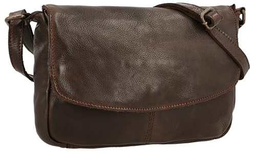 Gusti Leder Umhängetasche Damen - Maisie – Kleine Ledertasche Damen aus Echtleder - Vintage Umhängetasche Leder mit Reißverschluss & Gurt