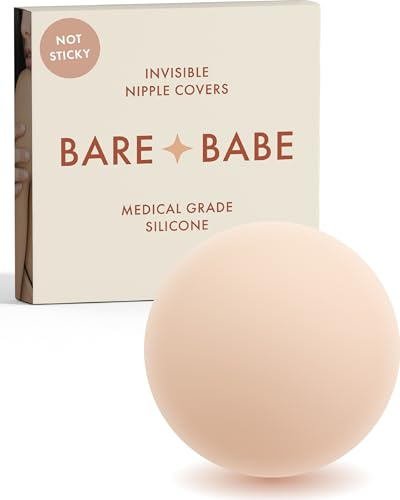 Bare Babe Women's Invisible Non-adhesive Nipple Cover Breast Petals