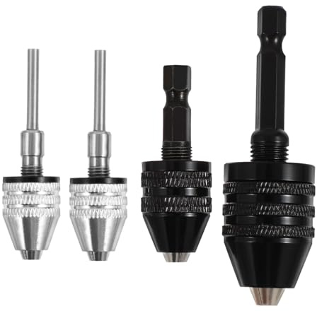 HOMSFOU Pc 1 Mandril Universal Mini 3 Mandíbulas Herramienta De Conversión De Mandril Sin Llave Taladro De Adaptador Portabrocas Pequeño Arrojar Mango Redondo Aleación Accesorios