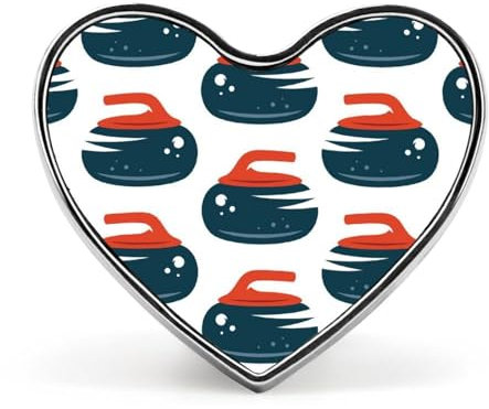 Curling Lustige Anstecknadel Trendy Herz Brosche Anstecknadel Krawattennadel Abzeichen Zubehör für Männer Frauen