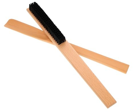 FRCOLOR 2stücke Holzbürste Für Kleidung Mit Langem Griff Haar Und Möbelbürste Fleckenentferner Für Wäsche Samtbürste Für Teppiche Schuhlöffel Für Reisen Und Schuhheber