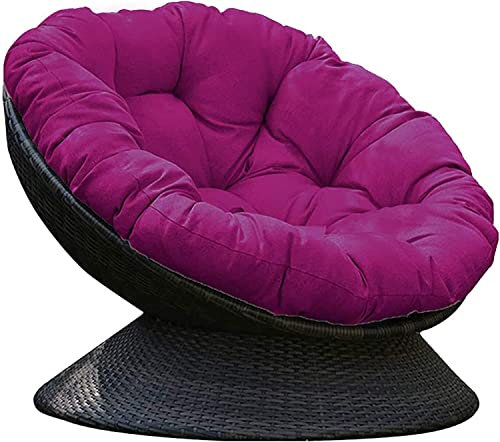Runder flauschiger Hängesessel aus Baumwolle, schüsselförmig, Hängestuhl, Hängesessel, Hängesessel, bequem, Mondstuhl für drinnen und draußen, Lila,