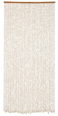 RjcdOPL Perlvorhang aus Bambus-Holz, Dekorativer Naturvorhang für Eingangstüren, Wohnzimmer, Schlafzimmer, 90 x 200 cm, 52 Reihen (Holz)