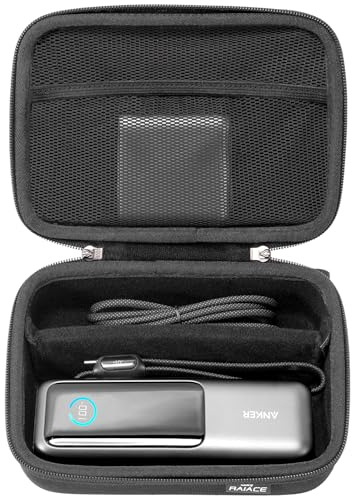 RAIACE Hartschalenetui für Reisen, kompatibel mit der Anker 25.000 mAh Powerbank, mit Netzfach für Ladestation und Zubehör. (Nur Etui erhältlich) – Schwarz