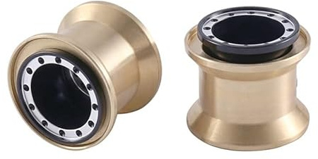 THYTEOVW 4Pcs Brass Clamp Ring Metal 1.0 Wheel Rim Wheel Hub for FMS FCX24 Max Smasher 1/24 RC Crawler Car Upgrade Parts,2