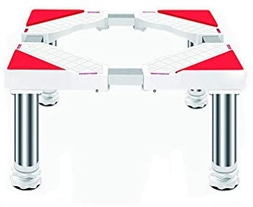 Washing Machine Base with Refrigerator Holder Adjustable Appliance Platform for 29-32 cm Units Sturdy Washer Stand and Storage Solution Space-Saving Design