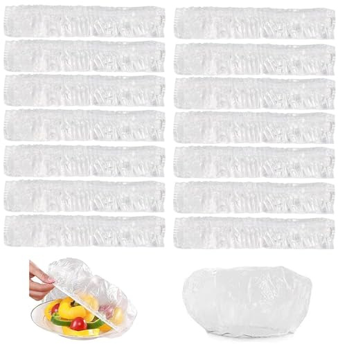 500 Stück Frischhaltebeutel, Frischhaltefolie mit Gummizug, Abdeckhauben für Lebensmittel, Elastische Versiegelungsbeutel Wiederverwendbare Dichtungsbeutel für Die Aufbewahrung von Lebensmitteln