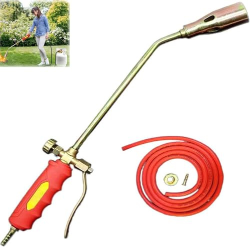 Kit de antorcha de propano para quemar maleza nuevo 2025, antorcha de propano portátil con manguera, antorcha de alta potencia para desmalezado de jardín, techado, hielo, nieve (diámetro de 35 mm