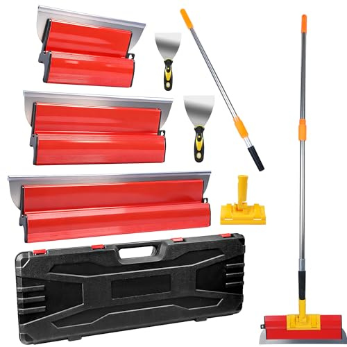 LAOYE Flächenspachtel Set 60cm 40cm 25cm 15cm 10cm Glättspachtel Edelstahlklinge Spachtel Werkzeug Federspachtel Flächenglätter Z