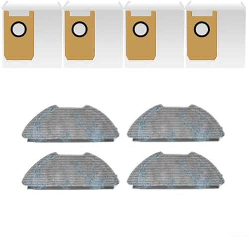 Besttoolifes Ensemble de rechange pour balai à franges et sac à poussière, accessoires de nettoyage de sol fiables, compatible avec aspirateur robot GT21, convient pour un usage quotidien dans les
