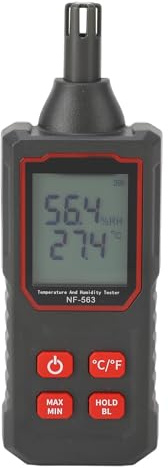 Rilevatore di temperatura e umidità Igrometro con display digitale LCD Igrotermografo con sonda ad alta precisione