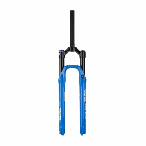 LHHL MTB Fahrradgabel 27,5 29 MTB Luftgabel Fahrrad-Stoßdämpfer Federweg 120MM Zugstufeneinstellung Ultraleicht Air Federgabel Leichte Magnesiumlegierung 28.6mm Gerader Rohr 9mm QR(Manual,29 Blue)