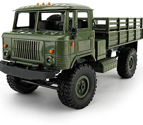 s-idee® 18139 B24 Militär Truck 4WD 2.4 Ghz RC R/C Ferngesteuerter Laster, Tank, Kettenfahrzeug, Monster Crawler LKW 1:16, Neu