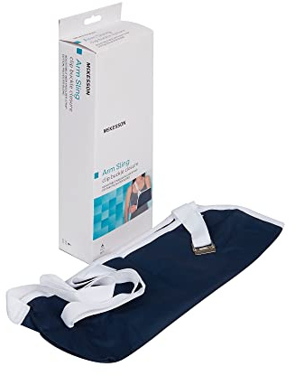 McKesson Arm Sling Shoulder Strap, Adjustable Strap, Cotton/Polyester, Small, Blue, 5 1/2 in x 14 1/2 in, 6 Count