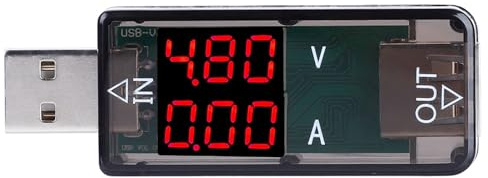 Usb Tester Meter, Akozon Color LCD Display Voltmeter Ammeter Current Meter Multimeter Charger USB Tester Test Speed of Charger Cables (Black)