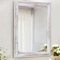 AAZZKANG Miroirs muraux rectangulaires avec Cadre en Bois Rustique pour Chambre à Coucher, Salle de Bain, 50 x 40 cm, Blanc