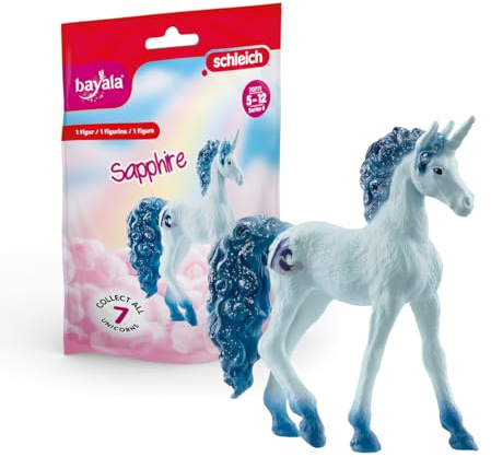 SCHLEICH 70771 Sammeleinhorn Saphir, ab 5 Jahren, BAYALA - Spielfigur, 16 x 12 x 3 cm