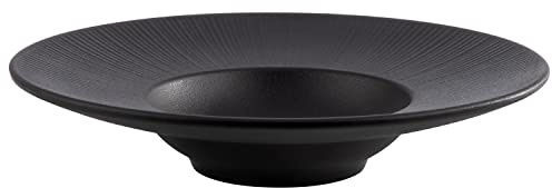 APS 85098 melaminttallrik NERO, serveringstallrik för olika livsmedel, Ø 29 cm