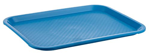 APS 539 - Vassoio fast food infrangibile, prodotto in Germania, 35 x 27 x 2 cm, colore: Blu