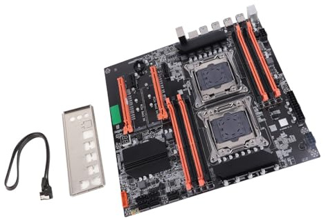 Akozon Carte Mère, Dual Socket Desktop 2011‑3 Pin DDR4 pour Carte Mère X99 LGA 2011 3 DIMM M.2 SATA 4GB S Cartes Mères Studio Computer Game Simulator E5CPU2011 CPU USB3.0