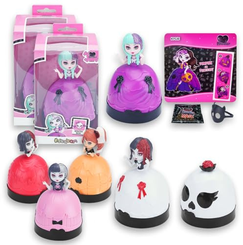 #sbabam Funny Box My Little Princess Monster, Mini Puppe mit Masken und Karten, 2 Stück, Spielzeug ab 3 Jahre - Babypuppen mit Prinzessin, Mädchen 6 Jahre