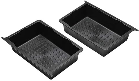 2 Pièces Organisateur sous Siège Voiture, Boîte de Rangement Arrière Siège Organisateur Cachée en TPE 31x19,5x7,5cm, Accessoire de Rechange pour Modèle Y