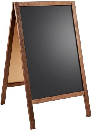 SPRINTIS - Kundenstopper Holz WOOD-STOP Lite S, 44 x 66 cm Kreidetafel, holzoptik, Aufsteller, Werbeaufsteller, Customer Stopper