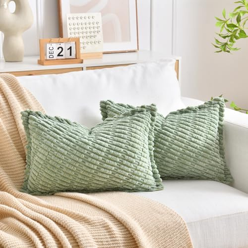 Funda de Cojin 30x50 cm Decoración del Hogar Fundas de Cojínes para Sofa Funda Cojines de Pana Cojín Cuadrada Decorativo Duradero Moderna para Sala de Estar Salon Silla Cama Dormitorio Oficina