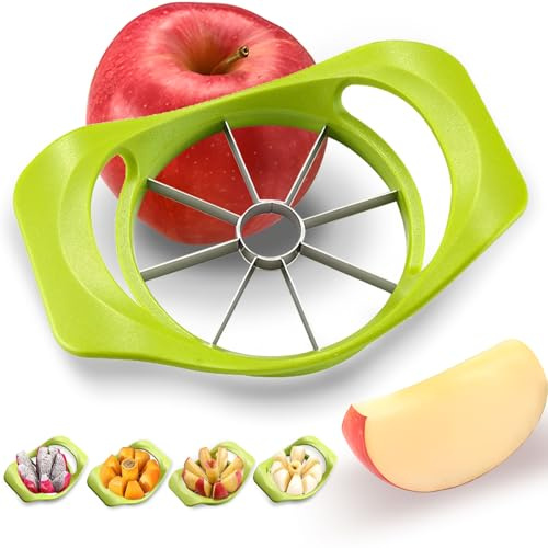 Cortador de manzana de acero inoxidable; divisor de cortador de manzana; cortador de frutas; cortador de frutas; fácil de usar; ahorra tiempo y ahorra trabajo; adecuado para manzanas; peras; naranjas;