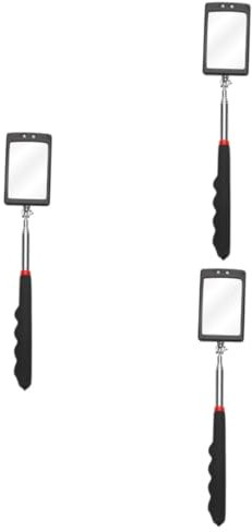 SOLUSTRE 3stücke Telescopic Inspektionsspiegel Schwenkfunktion Verlängerbarer Kontrollspiegel Für Fahrzeuginspektion Für Und Heimwerker