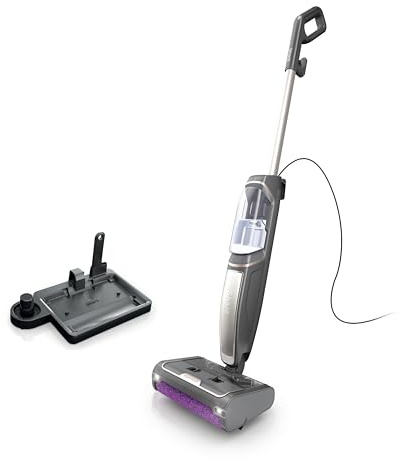 Shark Steam Pickup 3-in-1 Steam Mop collects debris, deep scrubs and steam sanitizers all at once, lightweight steam cleaner for home with sealed hard floors such as