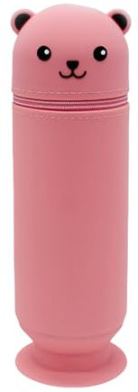 Pasdrucn Kawaii Federmäppchen, Federmäppchen Silikontasche, Pencil Case, Federtasche Und Stiftehalter, Silikon Cute Pencil Case, Stifte Mäppchen, Stifte Etui, Federmäppchen Grundschule (Rosa)