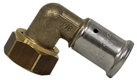 Henco - Raccord Multicouche à sertir - Coude multicouche laiton à sertir écrou libre Femelle 3/4 (20/27) - Ø26 x 3,0 -