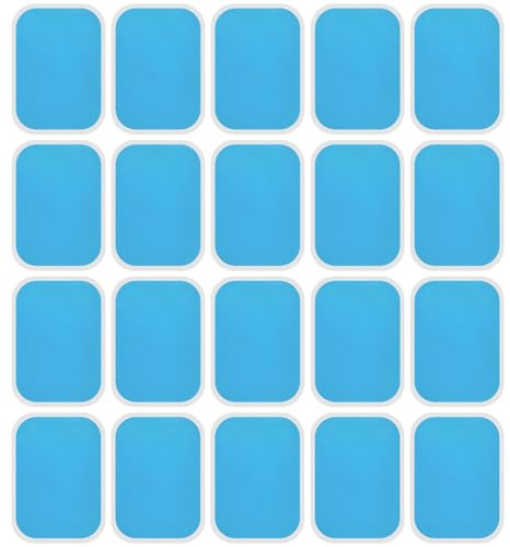 QOCUILC 20 Stück EMS Gel Pads für Muskelstimulatoren, wiederverwendbare Elektroden für EMS Trainer, Bauchtrainer, Muskelstimulation, Elektrostimulation, Abs Trainer Ersatzgel Pads