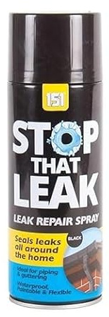 MIXEL Stop That Leak Leak Repair Spray, Waterproof Sealant, Convenient and Cost-Effective, Flexible, Repair Black Pipes & Guttering, Option to Paint After Drying, Cracks Instant Solution (1 PCS)
