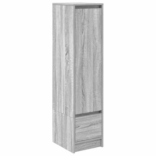 HETFTJN Büroschrank Barschrank Küchenschränke Kitchen Cabinet - Highboard Grau Sonoma 29,5x34x119,5 cm Holzwerkstoff für Esszimmer Flur Badezimmer Outdoor