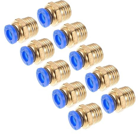 Holibanna 10Pezzi Raccordi per Tubo Aria Connettori Dritti per Applicazioni Industriali Raccordi Crimpare per Progetti Meccanici e Irrigazione