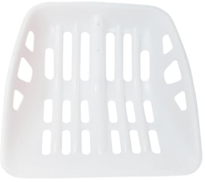 KiBcsLic Pala de Drenaje Herramienta de Jardinería Tamizador Cuchara para Cabezal Inclinado para Tareas Prolongadas Adecuado para Tamizar Tierra, Blanco