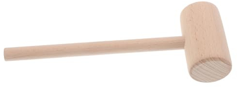 NUOBESTY Balanced Wooden Mallet Hammer for DIY Leather Crafts and Woodworking Weighted Head for Precise Strikes Beech Construction for Carving Home Projects and Craft