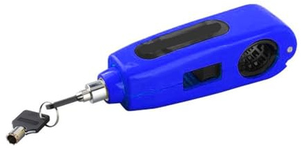 Motorrad Griffsperre Drosselklappen Lenkersperre Zubehör Bremshebel Sicherheit Roller Schloss Vorderradbremse(Blue)