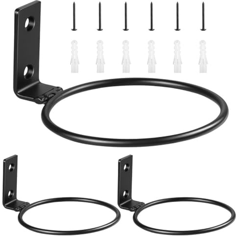Didiseaon Metal Hanging Planter Bracket Plant Pot Bracket for Balcony Handrail Wall-Mounted Design Stable Display Heavy-Duty Iron Material for Gardening Projects