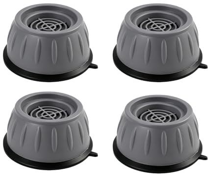 4 anti-vibrationsfötter för tvättmaskin, universella halkfria gummiskridskor, stötdämparkilar för diskmaskin, brusreducering och ökad stabilitet