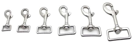 Karabinerhaken mit quadratischem Auge, drehbarer Bolzen, Schäkel aus Edelstahl 316, 60 mm, 66 mm, 73 mm, Marine-Yacht-Rigging-Hardware for Tauchen(60MM)