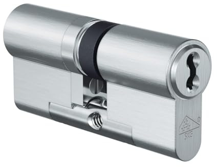 EVVA 4KS Doppelzylinder 41/41 | hochsicherheits-Profilzylinder | Not- und Gefahrenfunktion & Bohrschutz | Schließzylinder für Haustüren Wohnungstüren | 5 Schlüssel und Sicherungskarte | Nickel matt
