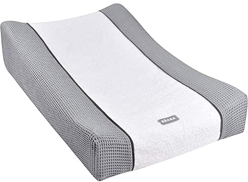 BÉABA, Bezug für Wickelunterlage Sofalange, 100 % Bio-Baumwolle, Frottee, Maschinenwaschbar, Made in France, Oeko-Tex-zertifiziertes Gewebe, Light Mist