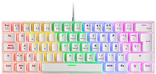 Mars Gaming T. Mecanico MK60 Rainbow. White