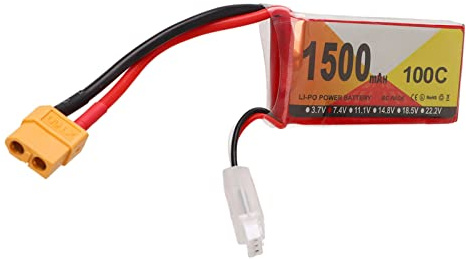 Riuulity RC Lipo Akku, 7.4V 1500mAh 100C 2S Lipo Akku mit XT60 Stecker Zubehör für RC Rennwagen Quadcopter