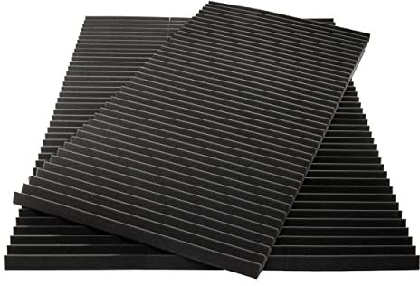 sunnypillow Akustikschaumstoff Akustikschaum Matten 100 x 50 x 2,5cm - Schalldämmmatten zur effektiven Akustik - Schalldämmung Wand, Podcasts - Noppenschaumstoff Schaumstoff Fliesen Schallschutzmatte