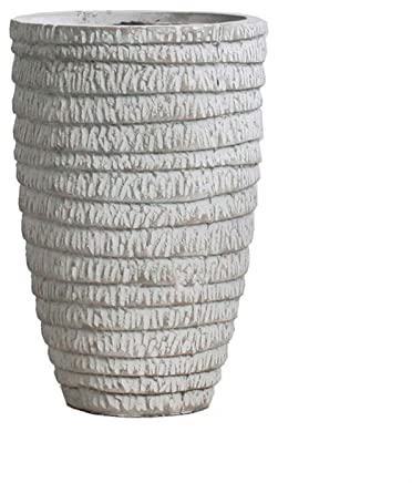 Zimmerpflanzen Garten-kreative gewellte Blumentöpfe runder Beton-Pflanzgefäß, große Blumentöpfe Behälter mit Abflusslöchern for Terrasse, Balkon, Hinterhof, Wohnzimmer Pflanztopf Groß ( Color : B , Si